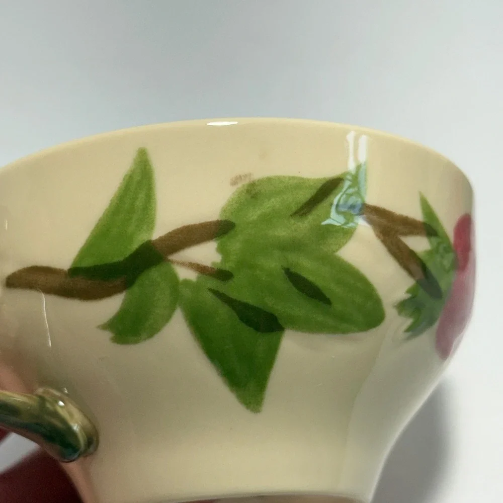 Franciscan Desert Rose Tea Cup and Saucer Set of 5 Vintage Pink Floral China